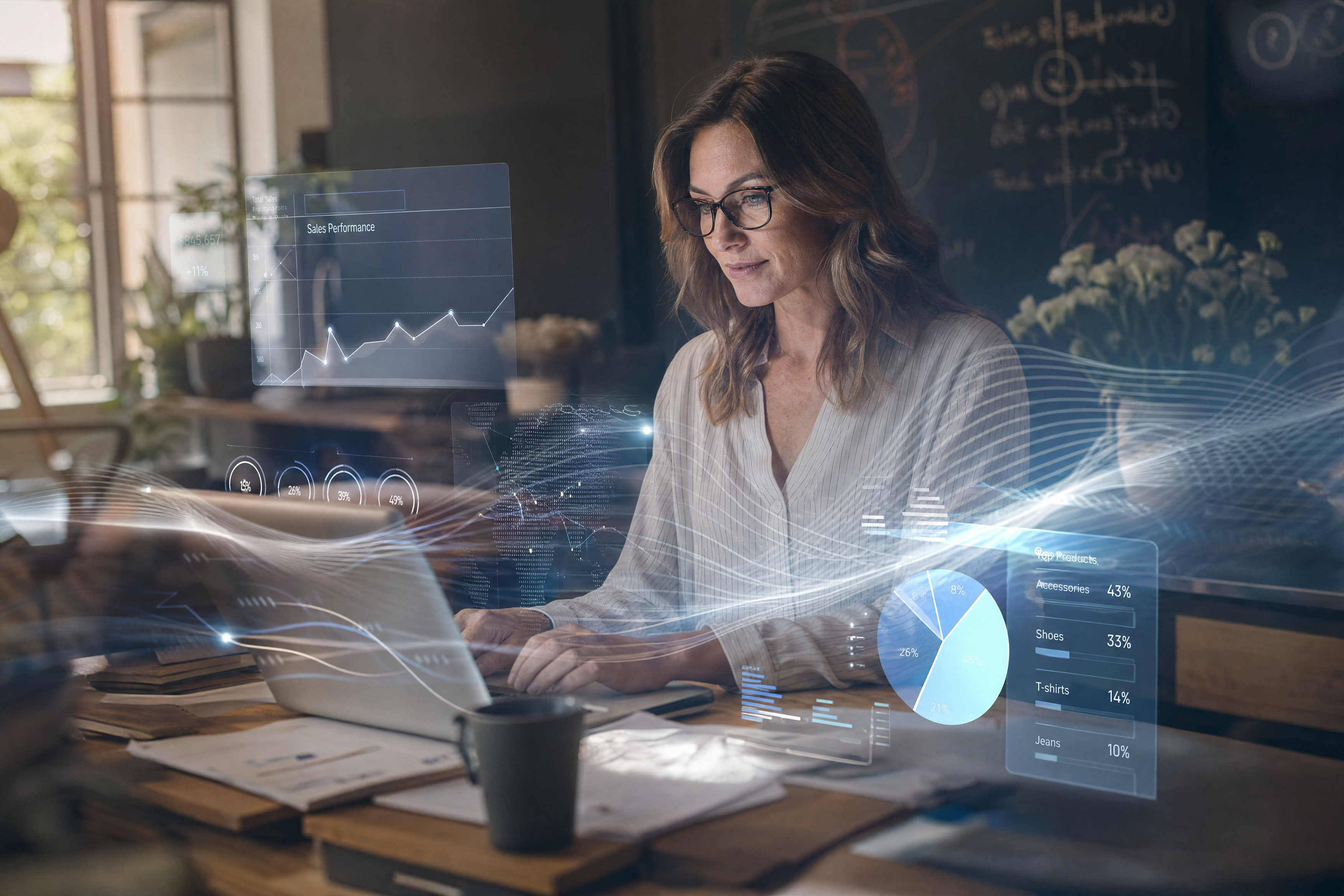 AI Assistant Helping a Small Business Owner